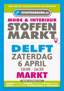 Stoffenbeurs Delft zaterdag 6 april Markt